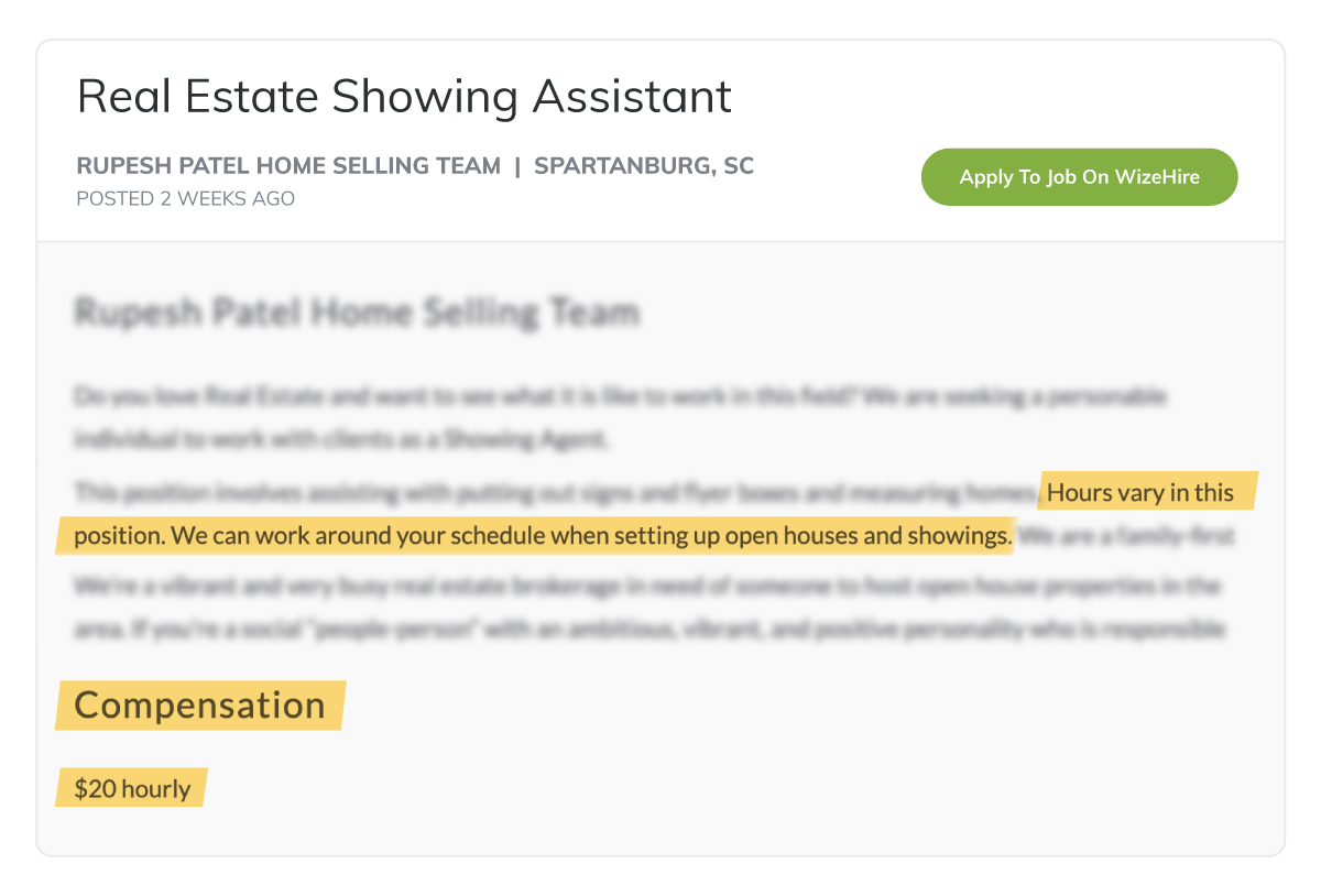 Rupesh Patel hires a Real Estate Showing Assistant